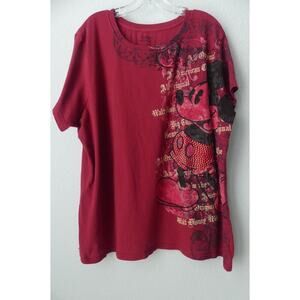 Disneyland Mickey Mouse T-shirt Women's 3X Embellished Disney Park Side Design